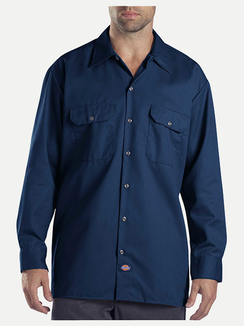 Dickies Original Fit Long Sleeve Button Front Work Shirt