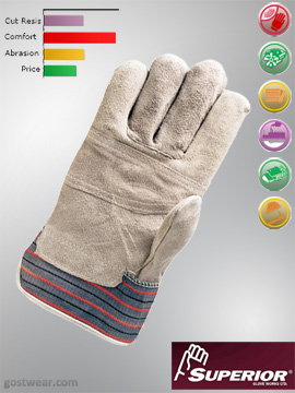 Leather Guncut Split Fitter Work Gloves (1 dozen)