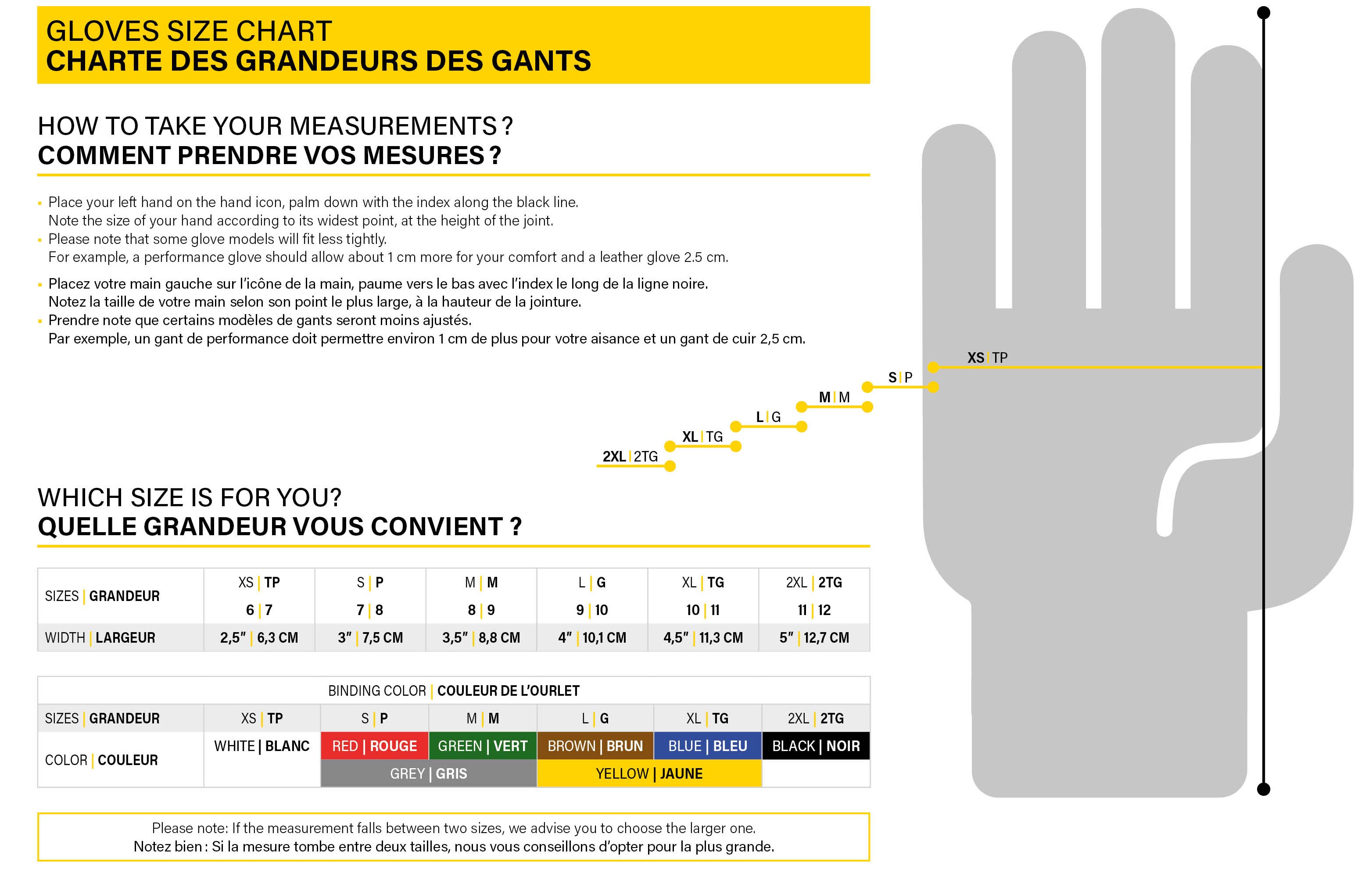 glove sizing